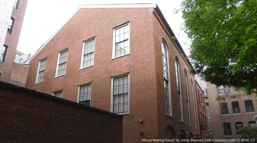 The historic African Meeting House building in Boston, Massachusetts.